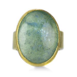 Petra Class Large Oval Aquamarine Cabochon Ring | Quadrum Gallery