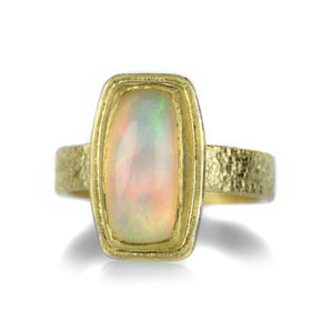 Petra Class Rectangular Ethiopian Opal Ring | Quadrum Gallery