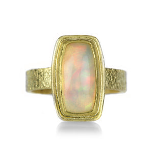 Petra Class Rectangular Ethiopian Opal Ring | Quadrum Gallery