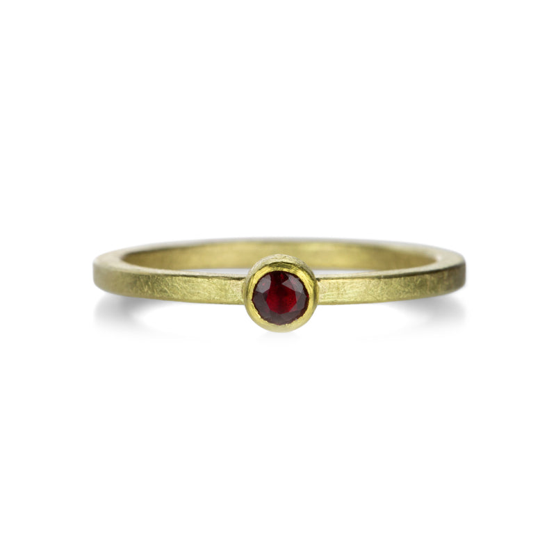 Petra Class Tiny Round Ruby Ring | Quadrum Gallery