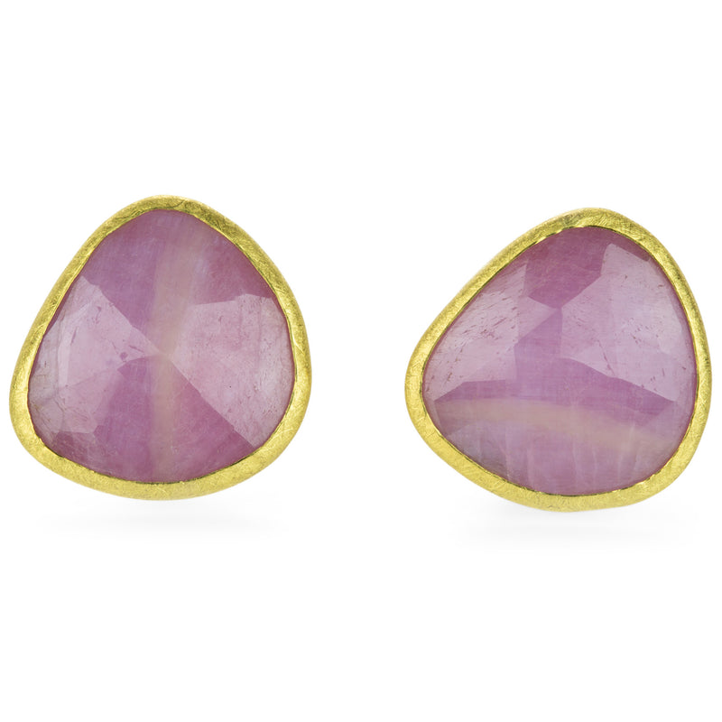 Petra Class Rose Cut Light Pink Sapphire Studs | Quadrum Gallery