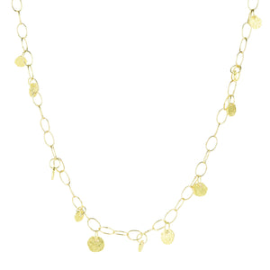 Petra Class Oval Link Chain with Gold Platelet Drops | Quadrum Gallery