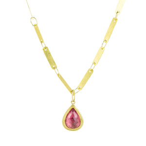 Petra Class Rose Cut Red Tourmaline Pendant (Pendant Only) | Quadrum Gallery