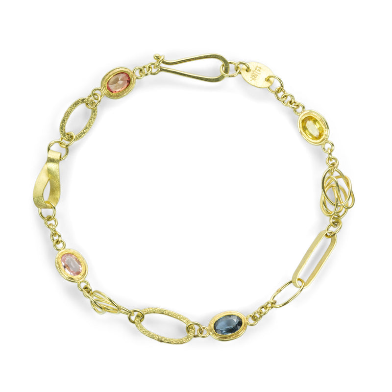 Petra Class Multicolored Sapphire Mixed Link Bracelet | Quadrum Gallery