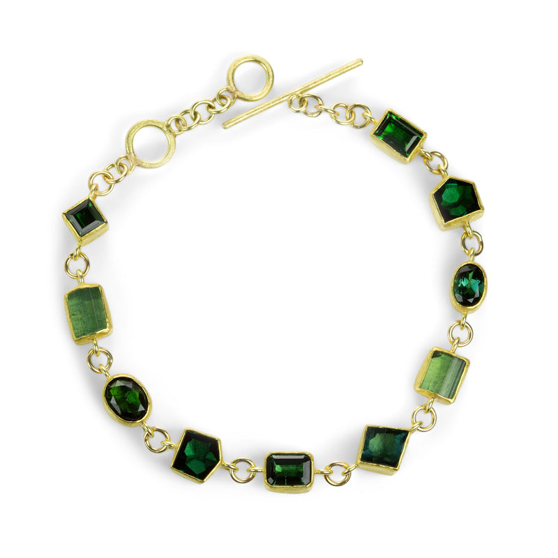 Petra Class Mixed Shape Green Tourmaline Bracelet | Quadrum Gallery