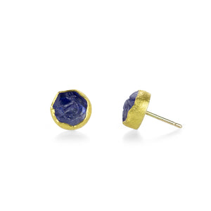 Petra Class Rough Tanzanite Stud Earrings | Quadrum Gallery