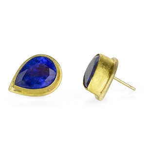 Petra Class Teardrop Tanzanite Stud Earrings | Quadrum Gallery