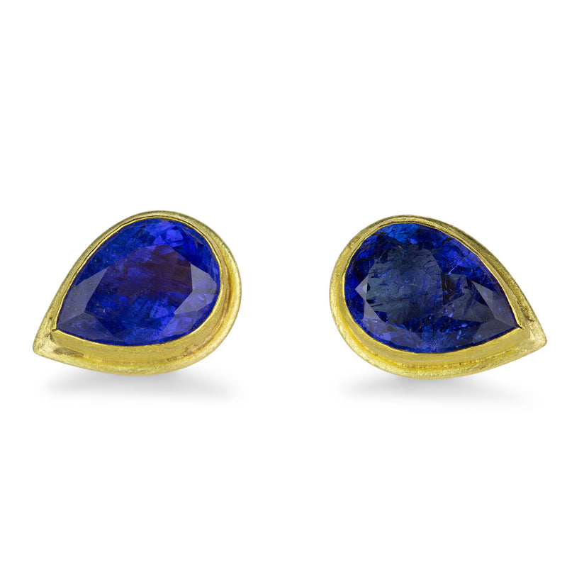 Petra Class Teardrop Tanzanite Stud Earrings | Quadrum Gallery