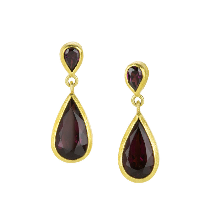 Petra Class Double Garnet Posted Drop Earrings | Quadrum Gallery