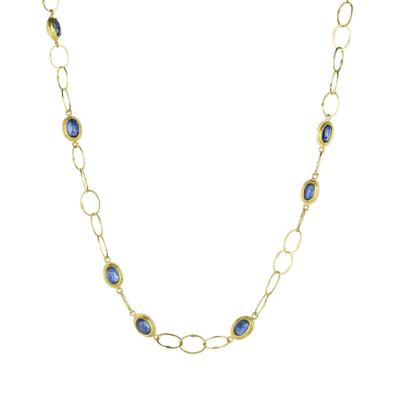 Petra Class Faceted Blue Sapphire Oval Chain  | Quadrum Gallery