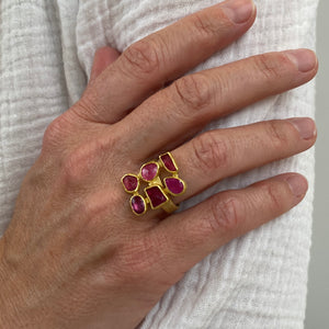 Petra Class Ruby Mosaic Ring | Quadrum Gallery