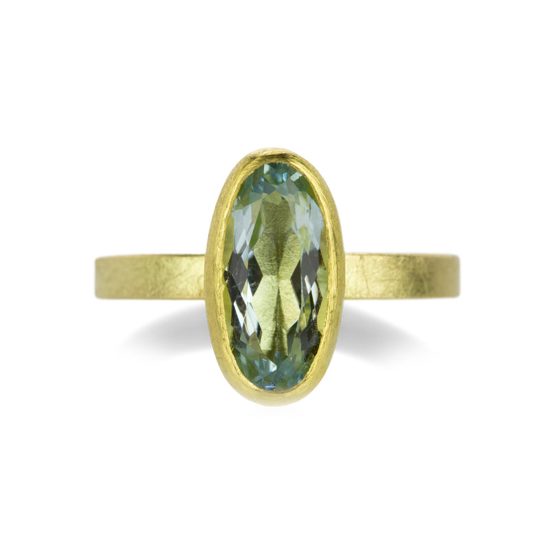 Petra Class Faceted Oval Aquamarine Ring | Quadrum Gallery