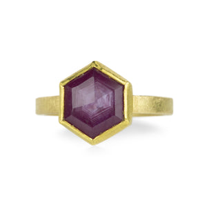 Petra Class Hexagonal Star Ruby Ring | Quadrum Gallery