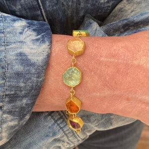 Petra Class Rough Cut Multicolored Gemstone Bracelet | Quadrum Gallery