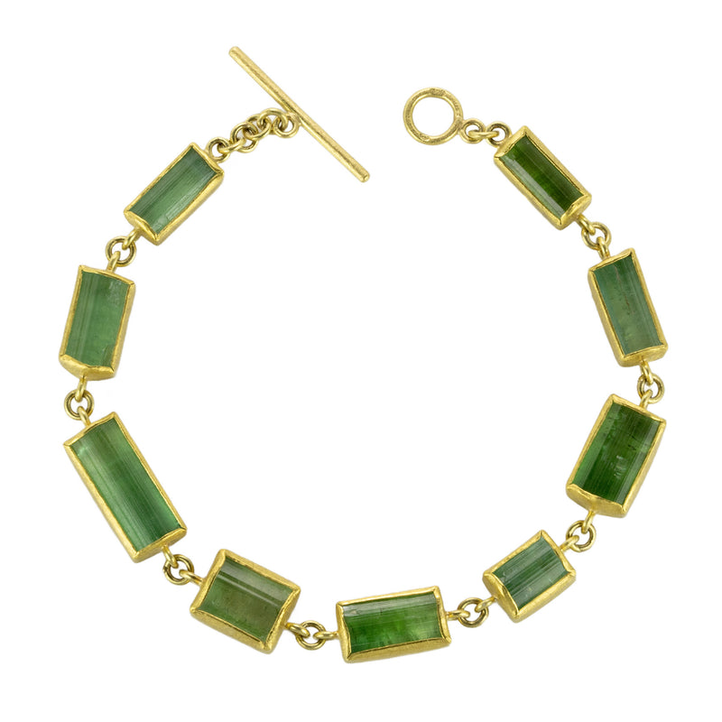 Petra Class Rough Green Tourmaline Crystal Bracelet | Quadrum Gallery