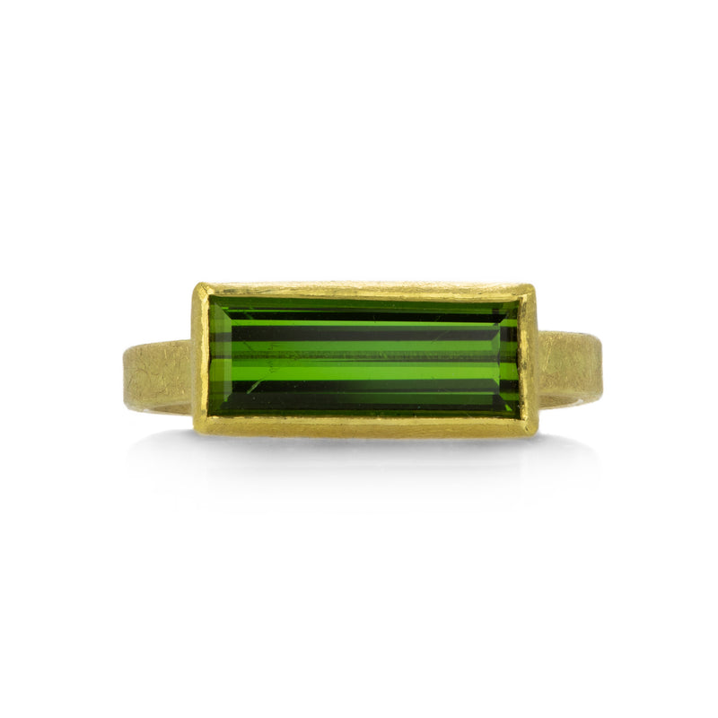 Petra Class Rectangular Green Tourmaline Ring | Quadrum Gallery