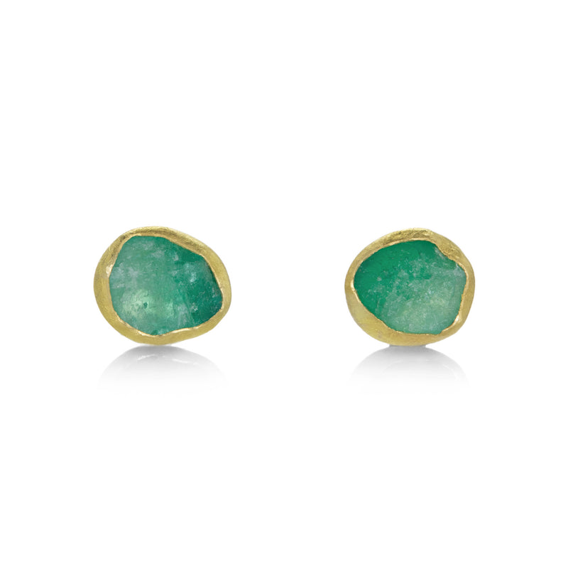 Petra Class 18k Rough Emerald Crystal Studs | Quadrum Gallery