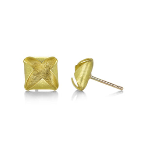 Petra Class Folded Square Stud Earrings | Quadrum Gallery