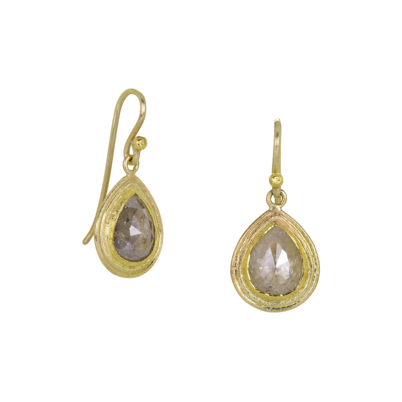 Petra Class Gray Rose Cut Diamond Drop Earrings | Quadrum Gallery