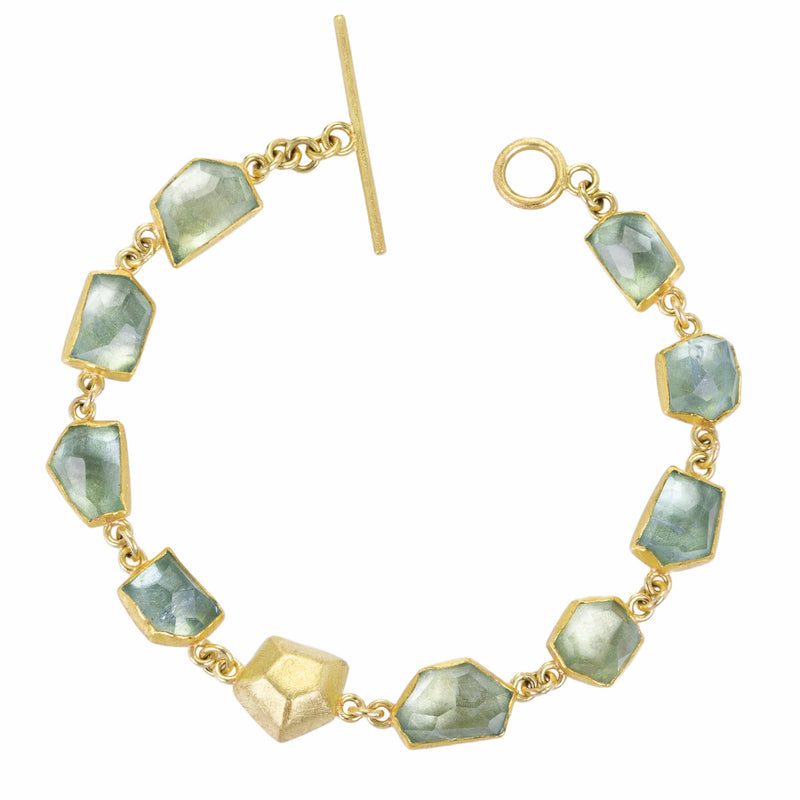 Petra Class Polygon Aquamarine Bracelet  | Quadrum Gallery