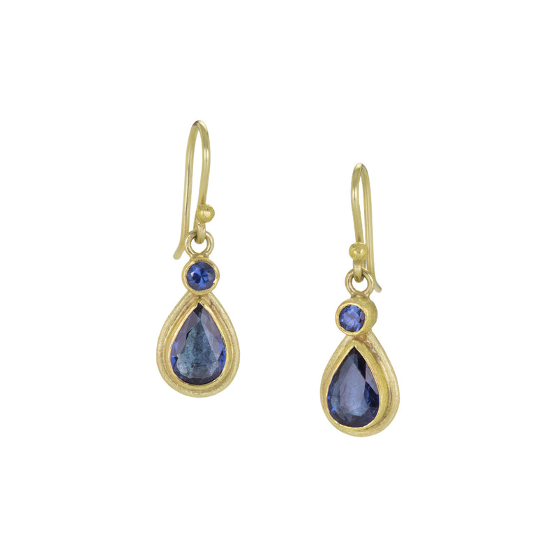 Petra Class Teardrop Blue Sapphire Drop Earrings | Quadrum Gallery