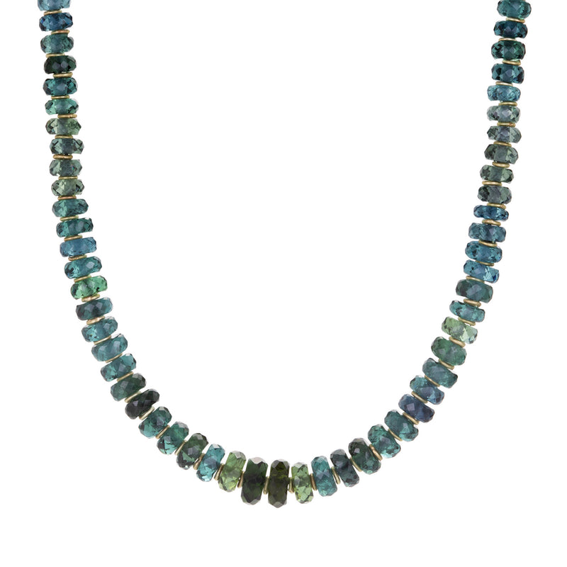 Petra Class Faceted Green Blue Tourmaline Necklace | Quadrum Gallery