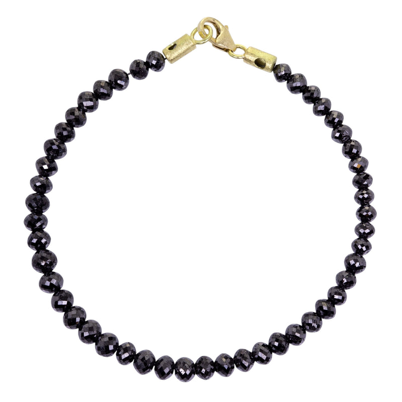 Petra Class Faceted Black Diamond Bead Bracelet | Quadrum Gallery
