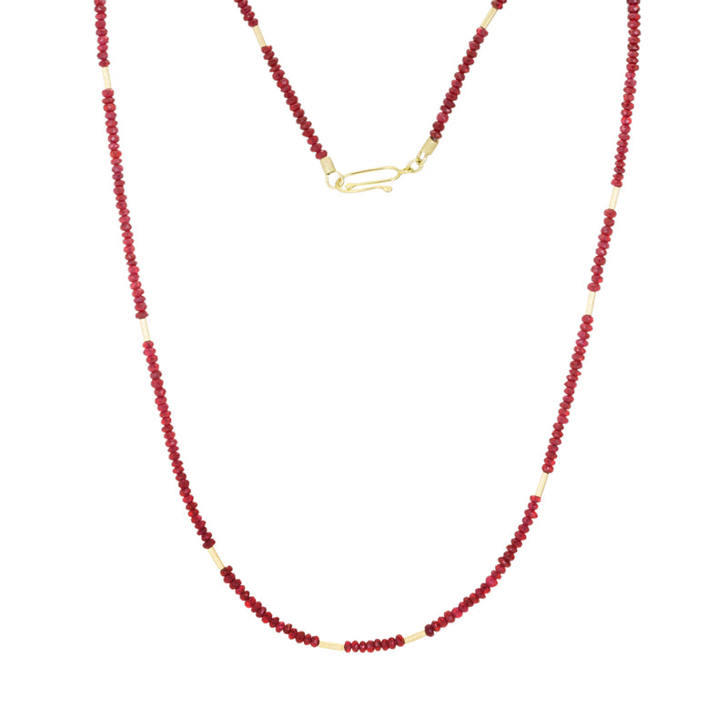 Petra Class Faceted Ruby Bead Necklace | Quadrum Gallery