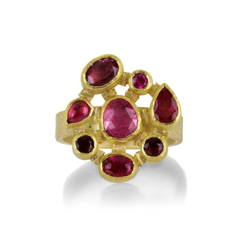 Petra Class Mixed Ruby Mosaic Ring | Quadrum Gallery