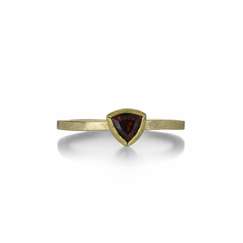 Petra Class Triangular Garnet Stacking Ring | Quadrum Gallery