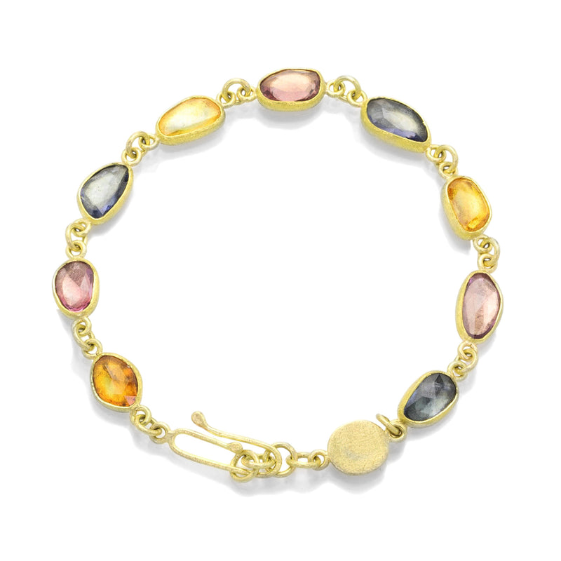Petra Class Multicolored Rose Cut Sapphire Link Bracelet | Quadrum Gallery