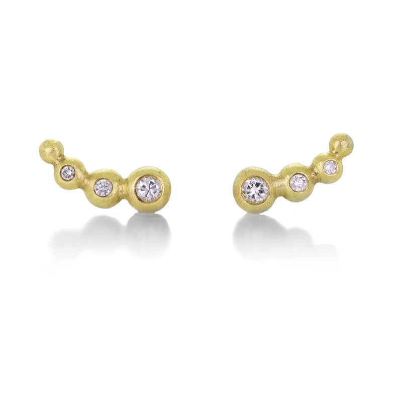 Petra Class 18k Gold Bubble Diamond Climber Studs | Quadrum Gallery