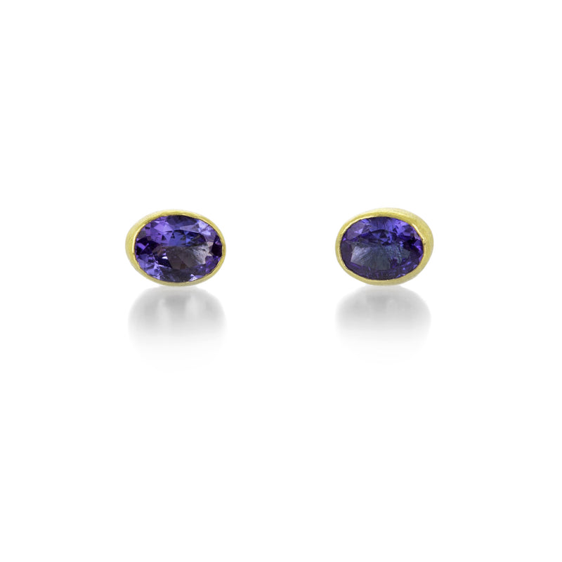Petra Class Oval Tanzanite Stud Earrings | Quadrum Gallery