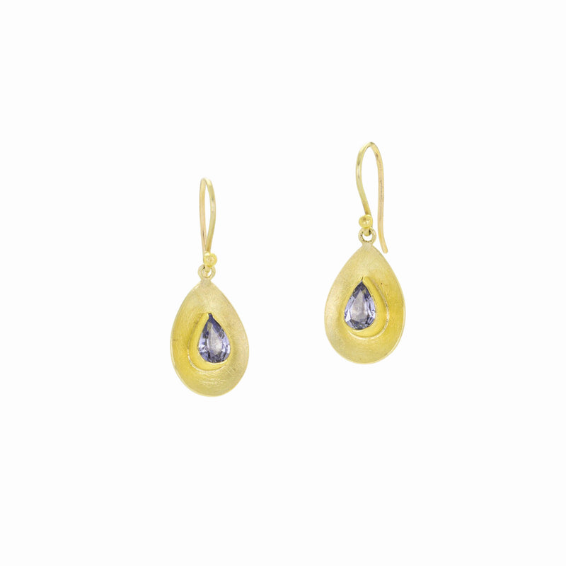 Petra Class Faceted Blue Sapphire Drop Earrings | Quadrum Gallery