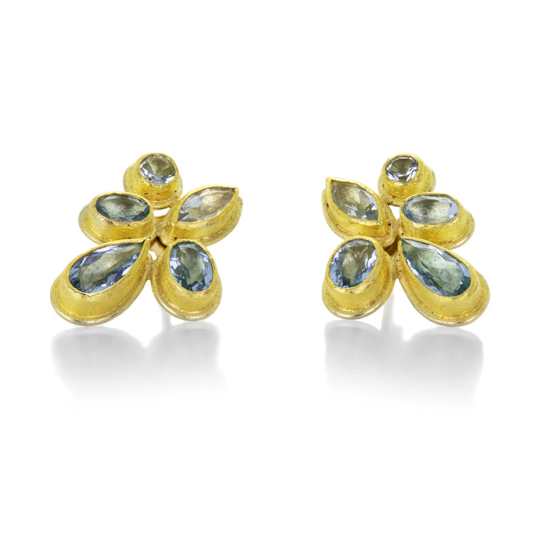 Petra Class Aquamarine Mosaic Studs | Quadrum Gallery
