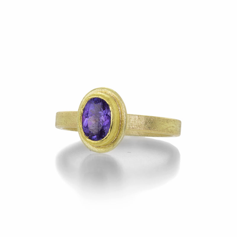 Petra Class Wire Framed Oval Tanzanite Ring | Quadrum Gallery