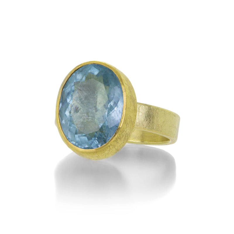 Petra Class One of a Kind Aquamarine Oval Ring | Quadrum Gallery