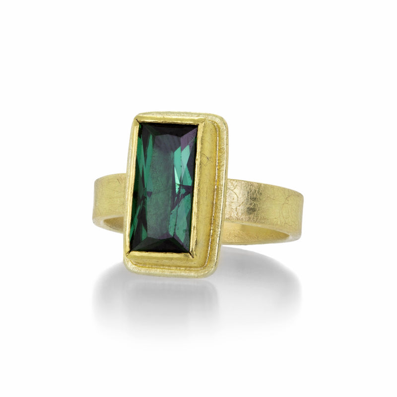 Petra Class Green Tourmaline Rectangle Ring | Quadrum Gallery