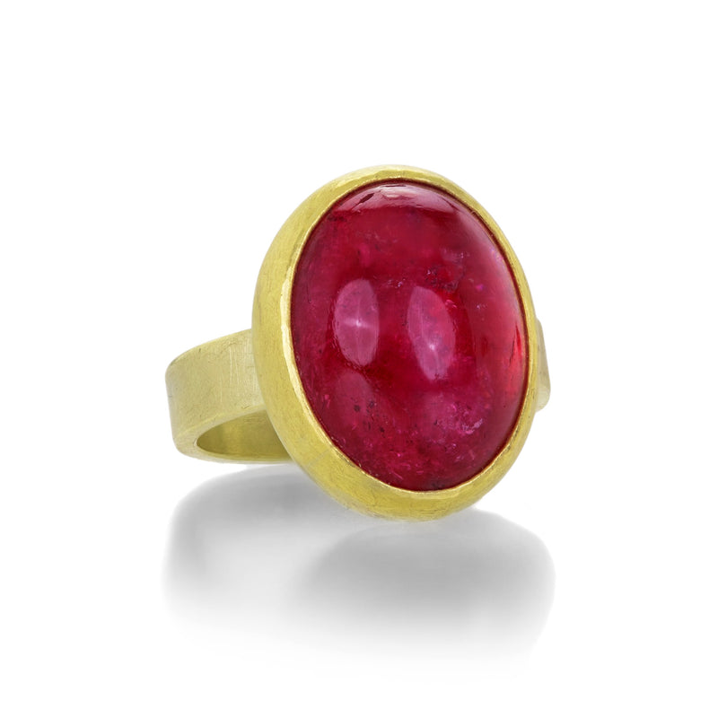 Petra Class Large Pink Tourmaline Cabochon Ring | Quadrum Gallery
