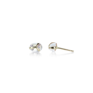 Rachel Atherley Rainbow Moonstone Lucky Scarab Studs | Quadrum Gallery