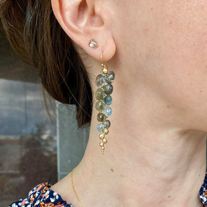 Rachel Atherley Moss Aquamarine Caviar Earrings | Quadrum Gallery