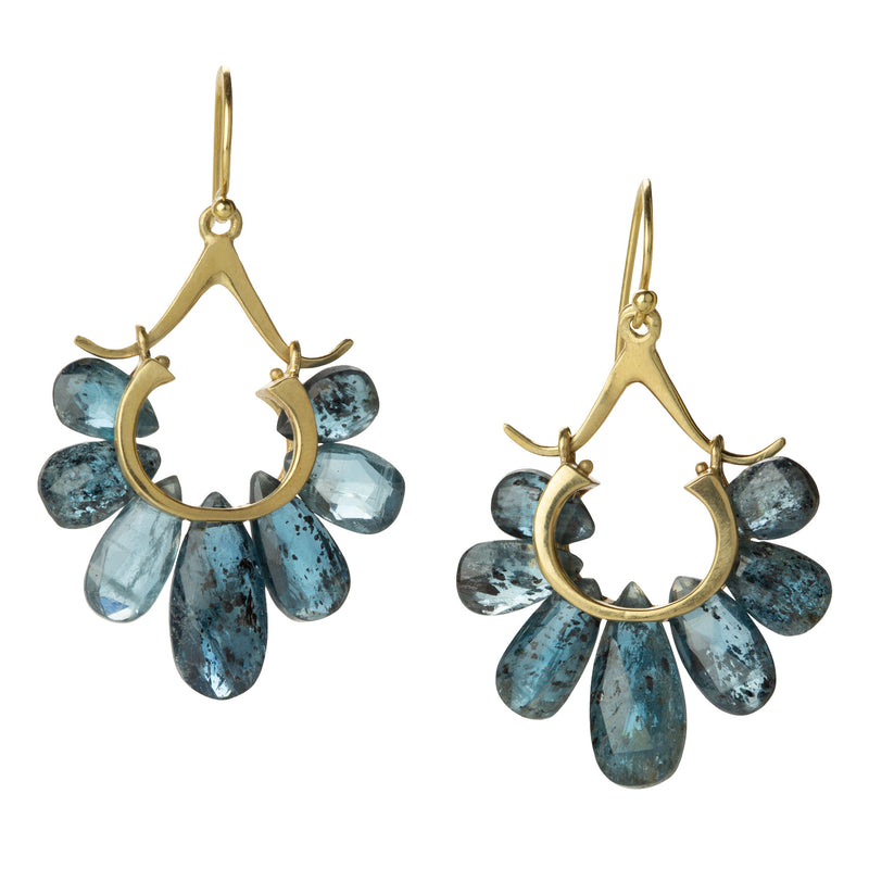 Rachel Atherley 14k Peacock Earrings with Kyanite | Quadrum Gallery