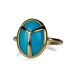 Rachel Atherley Turquoise Lucky Scarab Ring | Quadrum Gallery