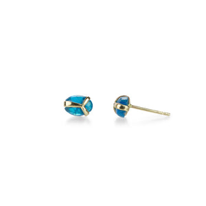 Rachel Atherley Apatite Lucky Scarab Stud Earrings | Quadrum Gallery