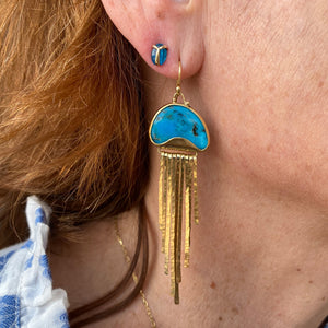 Rachel Atherley Apatite Lucky Scarab Stud Earrings | Quadrum Gallery