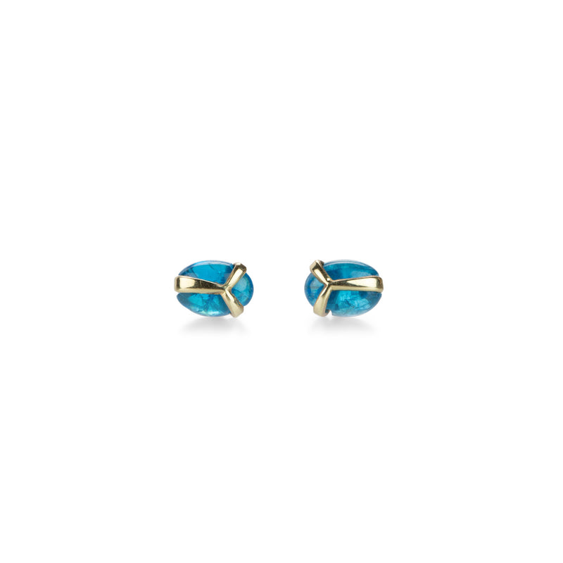 Rachel Atherley Apatite Lucky Scarab Stud Earrings | Quadrum Gallery