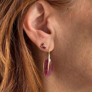 Rachel Atherley Ruby Feather Earrings | Quadrum Gallery