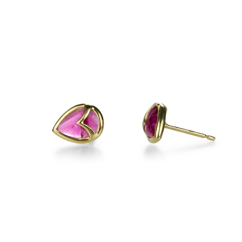 Rachel Atherley Pink Tourmaline Owl Stud Earrings | Quadrum Gallery