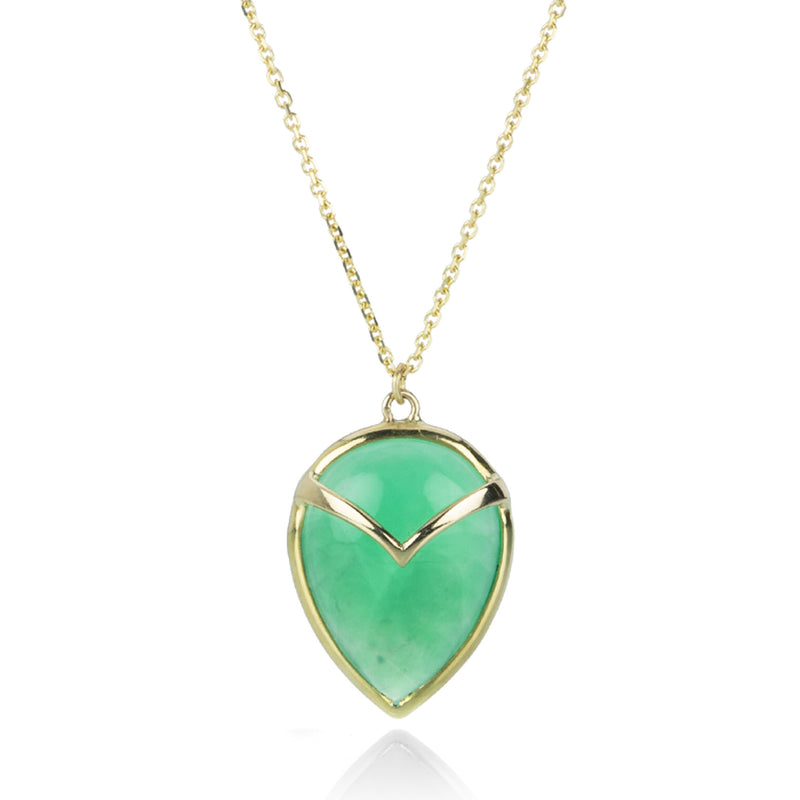 Rachel Atherley Chrysoprase Owl Pendant Necklace | Quadrum Gallery