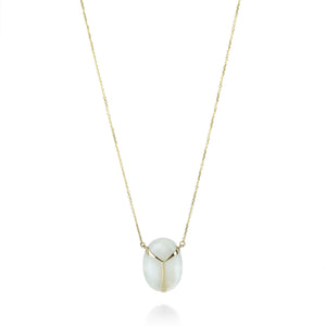 Rachel Atherley Moonstone Lucky Scarab Pendant Necklace | Quadrum Gallery